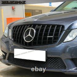 Gt Front Grille Full Gloss Black For 2010 2011 2012 2013 Mercedes Benz W212 4dr
