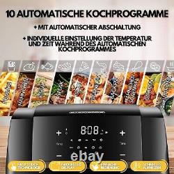Heißluftfritteuse XXL 4 in 1 Minibackofen Dörrautomat Grill 1500W + Rezeptbuch
