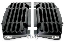 High Flow Radiator Guards Black FlM. FLO 754BLK For 01-18 Beta KTM 250-525
