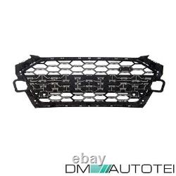 Honeycomb Grill Wide Radiator Grill Black Gloss for Audi A4 B9 Facelift with S Line