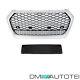 Honeycomb Grill Radiator Grille Black Silver Frame Fits Audi Q5 Fy From 2017-2020