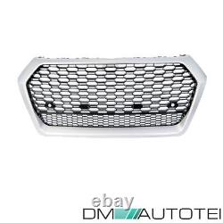 Honeycomb grill radiator grille black silver frame fits Audi Q5 FY from 2017-2020
