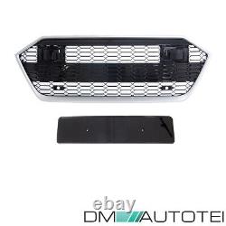 Honeycomb grill radiator grille black silver grille for Audi A7 4K C8 from 2018 not RS7