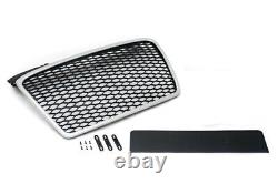 Honeycomb grill radiator grille front grill black silver fits Audi A4 B7 04-09