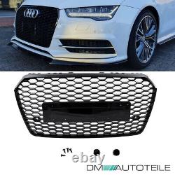 Honeycomb grille radiator grille black gloss fits Audi A7 C7 from 2014-2018 no RS7