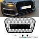 Honeycomb Radiator Grille Black Gloss Fits Audi A6 4g Facelift 2014-2018 No Rs6