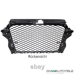 Honeycomb radiator grille honeycomb grill black gloss + 2x trim panels for Audi A3 8V 12-16 S-Line