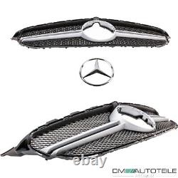 Honeycomb radiator grille + star fits Mercedes W205 C-Class not E63 AMG + camera