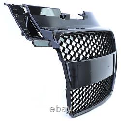 Honeycomb radiator grille without emblem black gloss for Audi TT 8J prefacelift 06-10