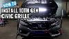 How To Install Black 10th Gen Honda Civic Grille