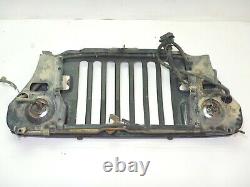 Jeep Wrangler YJ 87-95 Front Grille Grill Nose Lights BLK withBrown FREE SHIPPING
