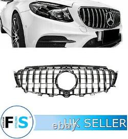 MERCEDES E-CLASS W213 FRONT GRILLE AMG PANAMERICANA GT STYLE WithCAMERA BLK/CHROME