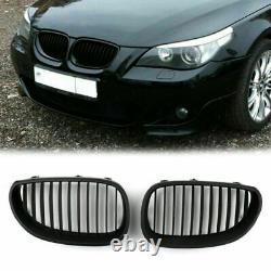 Matt Blk FT Grille / Front Kidney Grill For 2003-2010 BMW E60 E61 5 Series CY