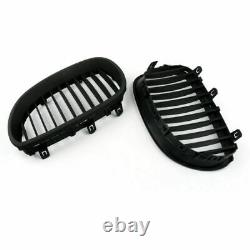 Matt Blk FT Grille / Front Kidney Grill For 2003-2010 BMW E60 E61 5 Series CY