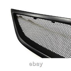 Matte BLK Fiberglass Front Bumper Grille Mesh Honeycomb For 2013-2015 Acura ILX