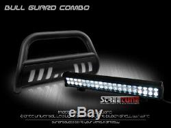 Matte Blk Steel Bull Bar Guard+120W CREE LED Light For 99+ Chevy Suburban/Tahoe