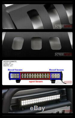 Matte Blk Steel Bull Bar Guard+120W CREE LED Light For 99+ Chevy Suburban/Tahoe