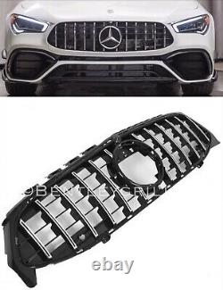 Mercedes CLA C118 Panamericana GT Grille Gloss Black With Chrome Fins Grill
