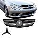 Mercedes Clk C209 W209 Radiator Grille Front Grill Black Gloss Chrome Honeycombs 05-10