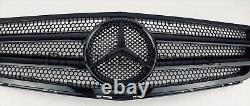 Mercedes C Class W204 AMG Grille GT Look Full Gloss Black Grill