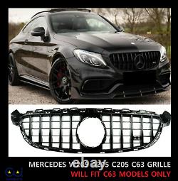 Mercedes C Class W205 C205 A205 C63 Only Facelift Front Gt Grille All Gloss Blk