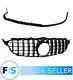 Mercedes C Class W205 C205 A205 Front Lip, Gt Style Grille Gloss Blk No Camera