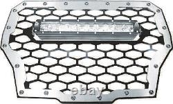 ModQuad RZR-FGLS-T-BLK Front Grill with 10 Light Bar