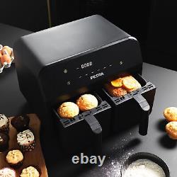 Petra Dual Air Fryer Non-Stick LED Display 6 Presets 7.4L (Damaged Packaging)