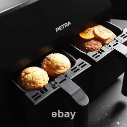 Petra Dual Air Fryer Non-Stick LED Display 6 Presets 7.4L (Damaged Packaging)