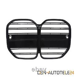 RADIATOR GRILL DOUBLE BAR KIDNEY GRILL FOR BMW 4 Series G22 G23 WITHOUT ACC GLOSSY BLACK