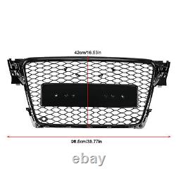 RS4 STYLE (GLOSS BLACK) FRONT GRILL GLOSS BLK (2008-2012) B8 for AUDI A4 & S4