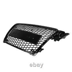 RS4 STYLE (GLOSS BLACK) FRONT GRILL GLOSS BLK (2008-2012) B8 for AUDI A4 & S4