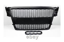 Radiator grill black matte mesh grill fits Audi A4 B8, honeycomb grill