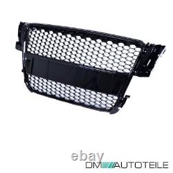 Radiator grill honeycomb design black gloss for Audi A5 8T 2007-2011 not RS5