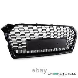 Radiator grill honeycomb design funnel high gloss black fits Audi A5 F5