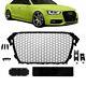 Radiator Grill Honeycomb Grill Black High Gloss Suitable For Audi A4 B8 11-15 + Accessories