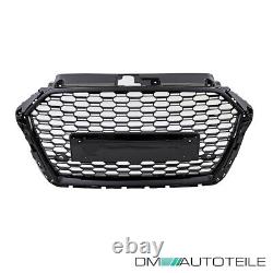 Radiator grill honeycomb grill grill black gloss for Audi A3 8V facelift except RS3