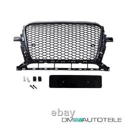 Radiator grill honeycomb grill + grille set black gloss for Audi Q5 8R facelift S-Line