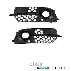 Radiator grill honeycomb grill + grille set black gloss for Audi Q5 8R facelift S-Line
