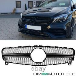 Radiator grille black fits Mercedes A-Class W176 mop from 15-19 not A45 AMG