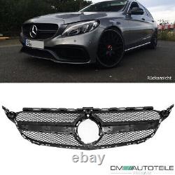 Radiator grille black for Mercedes C-Class W205 S205 + AMG FACELIFT MOP + camera
