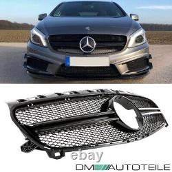 Radiator grille black gloss fits Mercedes A-Class W176 13-15 not AMG 45