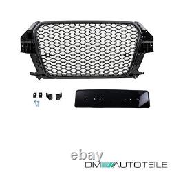 Radiator grille black gloss honeycomb design grill for Audi Q3 8U all models 11-15