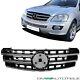 Radiator Grille Black High Gloss + Chrome Suitable For Mercedes Ml W164 05-08 Foremop