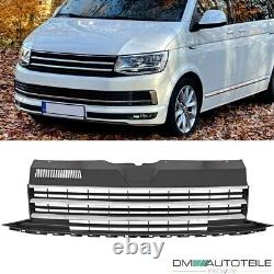 Radiator grille clean black + chrome strips wide fits VW T6 from 2015-2019
