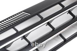 Radiator grille front sports grill black chrome ribs without emblem for VW T5 GP 09