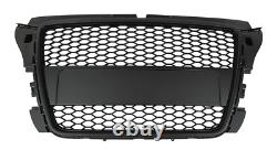 Radiator grille honeycomb front grill black matte without PDC suitable for Audi A3 8P 08-13