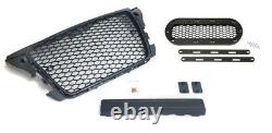 Radiator grille honeycomb grill black gloss + emblem holder for Audi A3 8P 2008-2013