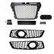 Radiator Grille Honeycomb Grill Black Gloss + Grille For Audi A3 8p Facelift 08-13 +rs3