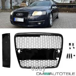 Radiator grille honeycomb grill black high gloss fits Audi A6 4F C6 04-09 + accessories